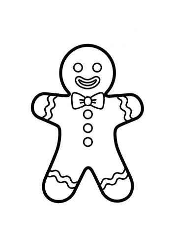 Gingerbread Man Coloring Page: Holiday Fun