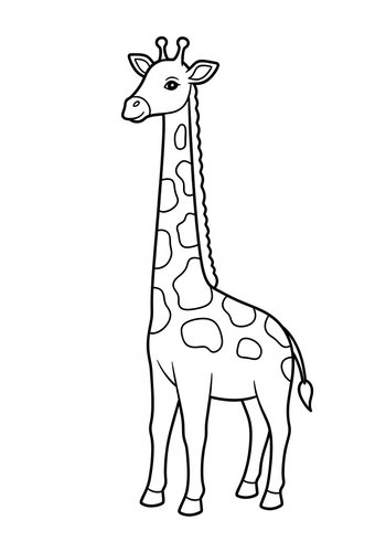 Giraffe Coloring Page - Printable Fun