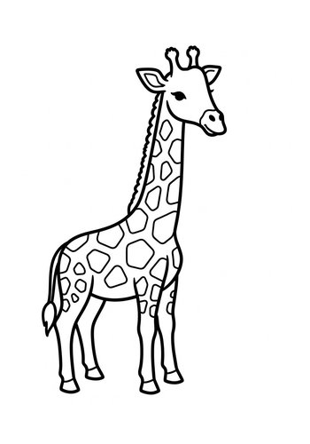 Giraffe Coloring Page: A Tall Adventure