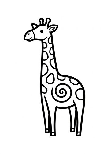 Giraffe Coloring Page: Tall And Cute
