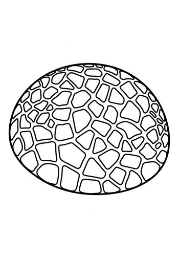 Giraffe Print Egg Coloring Page