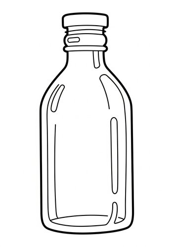 Glass Bottle Coloring Page For Creative Kids