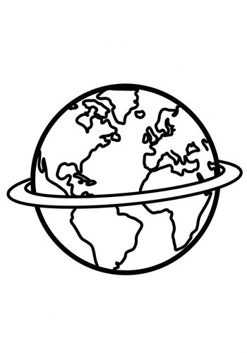 Globe Coloring Page: Explore The World