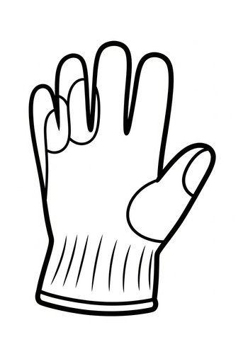 Glove Coloring Page: Winter Warmth