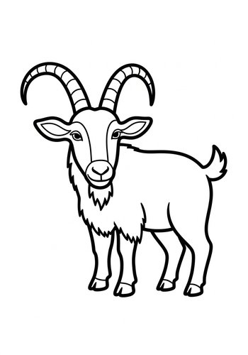 Goat Coloring Page: A Farm Friend