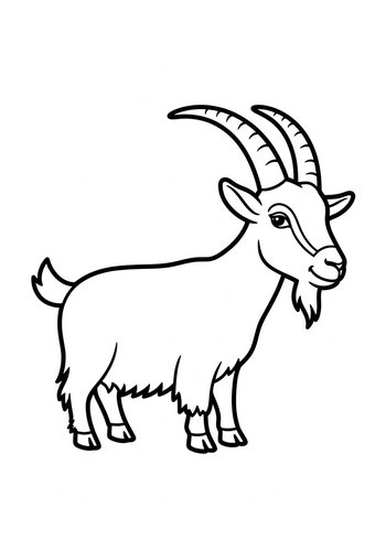 Goat Coloring Page: Fun Animal Art
