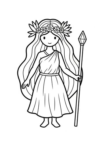 Goddess Coloring Page For Creative Minds