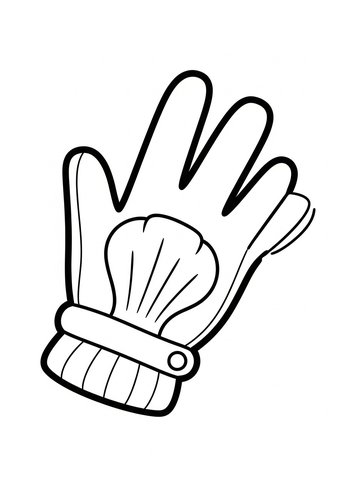 Golf Glove Coloring Page Fun