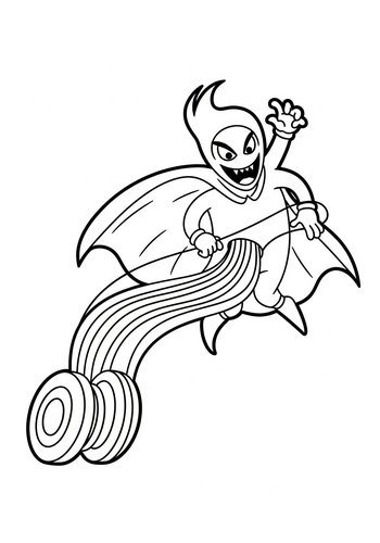 Good Vs Evil Coloring Page: Yo-yo Rainbow Unleashed
