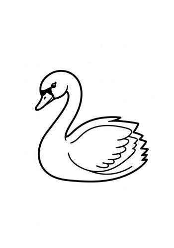 Graceful Swan Coloring Page: A Tranquil Artistic Escape