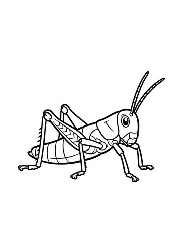 Grasshopper Coloring Page: Hopping Good Fun