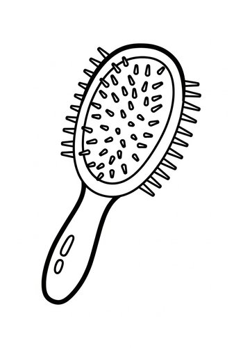 Hairbrush Coloring Page: Style & Design
