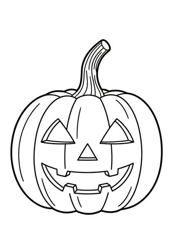 Halloween Pumpkin Coloring Page