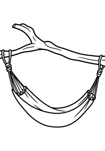 Hammock Coloring Page: Relax And Unwind