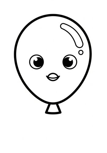 Happy Balloon Coloring Page: Printable Fun