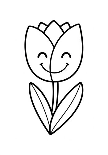 Happy Flower Coloring Page: Blossom With Joy