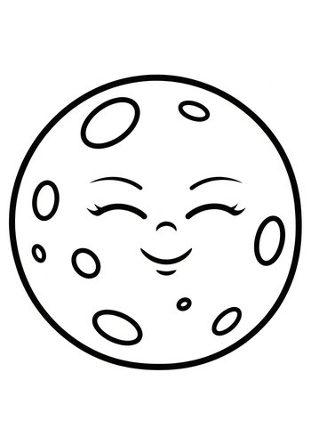 Happy Moon Coloring Page: A Celestial Adventure