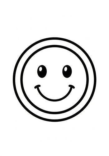 Happy Smiley Face Coloring Page