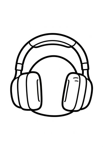 Headphones Coloring Page: Tune Into Fun