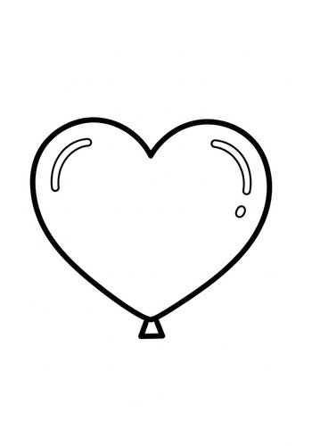 Heart Balloon Coloring Page: Printable Fun