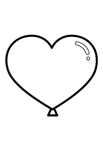 Heart Balloon Coloring Page: Spread The Love
