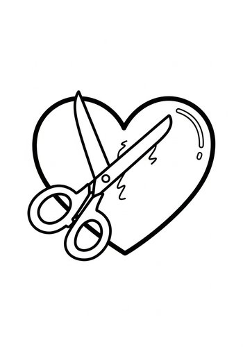 Heartbreak Coloring Page: Mend Or End It