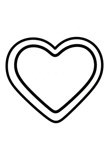 Coloring Page: Heart-shaped Cookie Coloring Page For Valentine's Fun