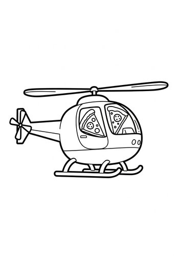 Helicopter Coloring Page For Kids
