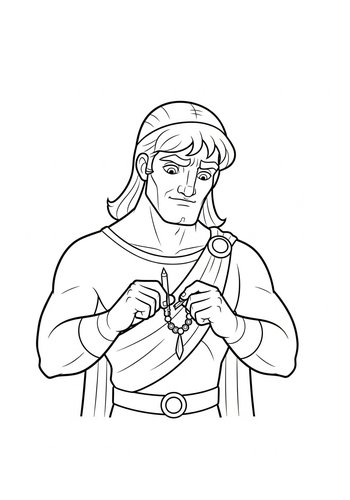 Hercules Crafting A Friendship Bracelet For Athena Coloring Page