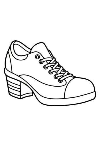 High Heel Sneaker Coloring Page