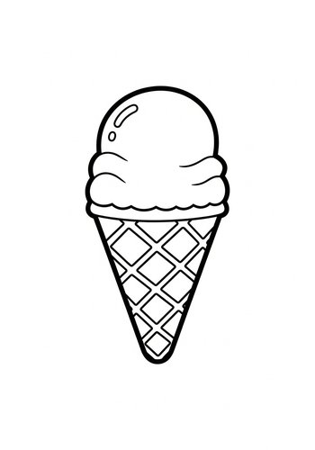 Ice Cream Coloring Page - Sweet Treat Fun