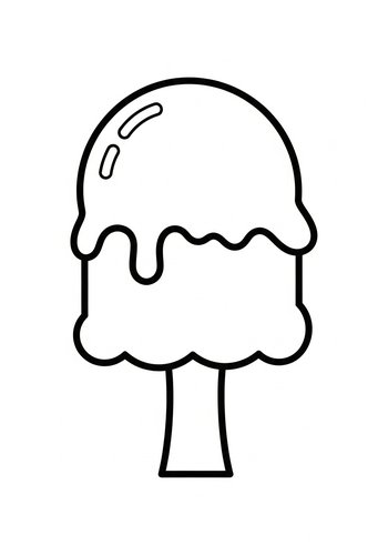 Ice Cream Coloring Page Fun
