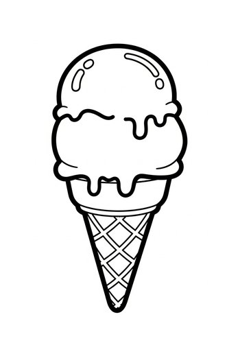 Ice Cream Coloring Page: Sweet Treat Fun