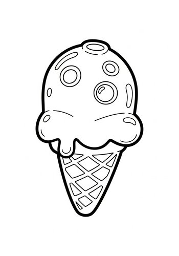 Ice Cream Coloring Page: Sweet Treat Fun