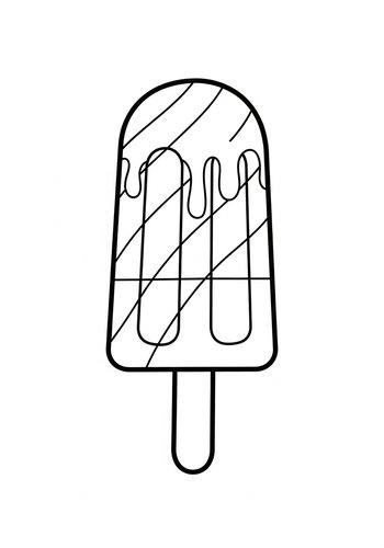 Icy Treat Coloring Page For Kids