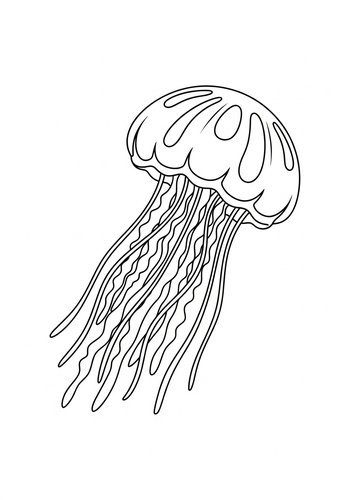 Jellyfish Coloring Page - Dive Into Underwater Fun
