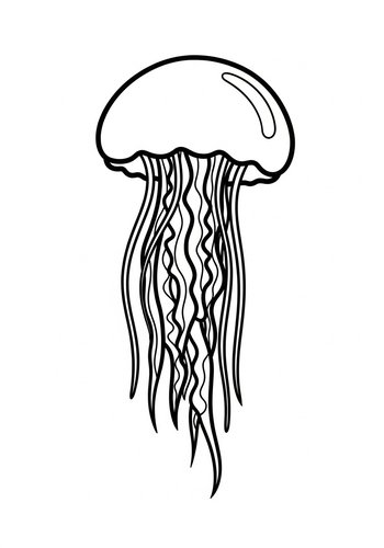 Jellyfish Coloring Page: Ocean Creature Fun