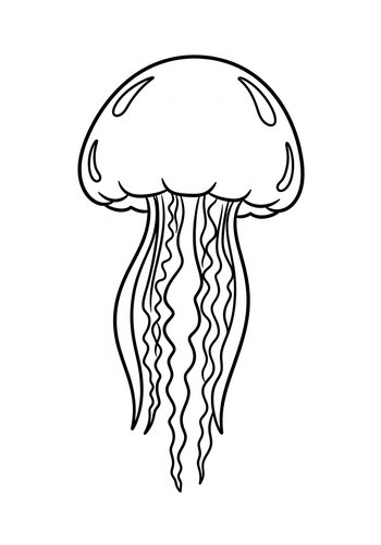 Jellyfish Coloring Page: Ocean Life Adventure