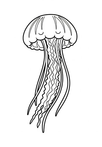 Jellyfish Coloring Page: Ocean Wonders