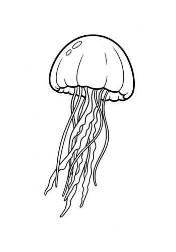 Jellyfish Coloring Page: Underwater Fun