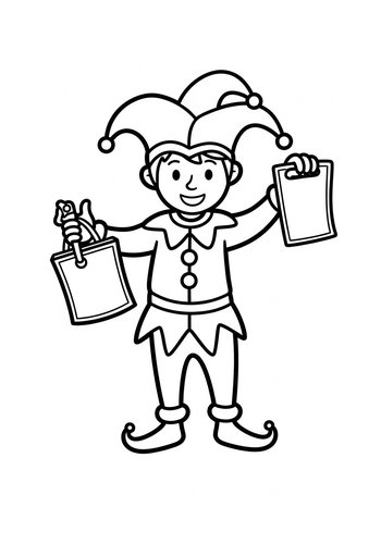 Jester's Delight: A Coloring Adventure