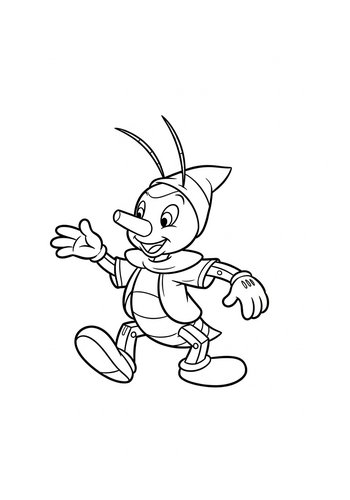 Jiminy Cricket Coloring Page Fun