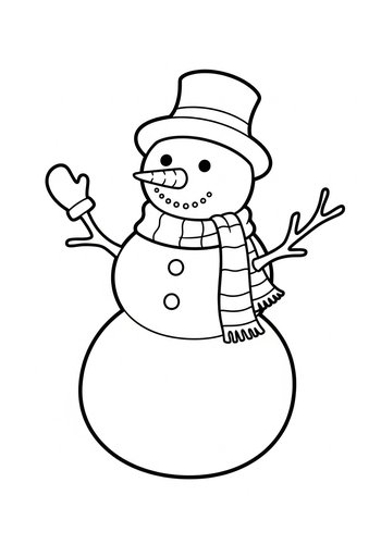 Joy Building A Snowman With Magical Snow That Sparkles Coloring Page