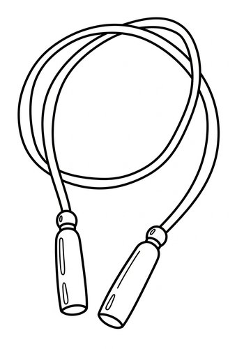 Jump Rope Coloring Page - Fun Fitness