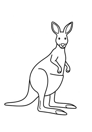 Kangaroo Coloring Page: Hop Into Fun