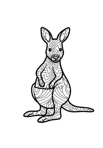 Kangaroo Mandala: An Aussie Adventure In Coloring