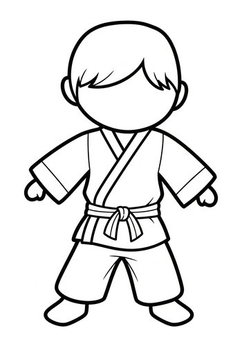Karate Kid Coloring Page Fun