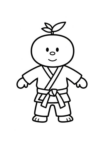 Karate Kid Coloring Page: Ready To Fight