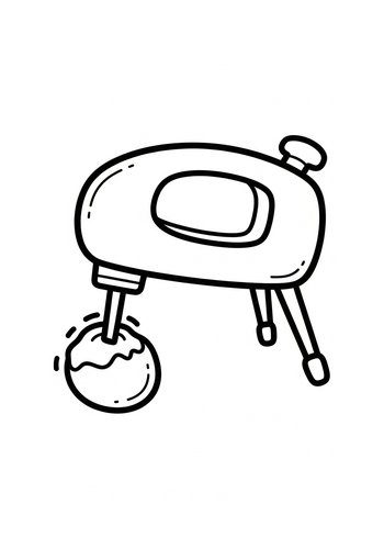Kitchen Mixer Coloring Page For Aspiring Chefs