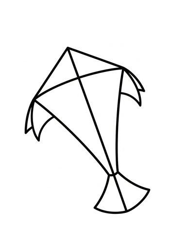 Kite Coloring Page: Soar To Fun